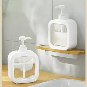 욕실 투명 디스펜서 샴푸통 세제 용기 리필통 500ml 공병 펌프용기 세제통