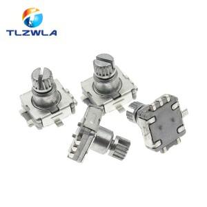 5PCS 로터리 엔코더 스위치 EC11 푸시 5Pin SMD 유형 핸들 길이 10MM 매화 샤프트