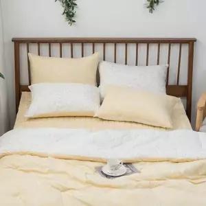 신혼이불 플라워 모달 이불패드세트 Q 옐로우 먼지없는 침구