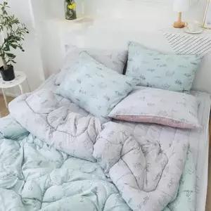 소프트마이크로 스퀘어 이불패드세트 Q 민트 양면 사계절 침구세트