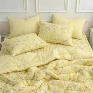 퀸이불패드세트 꽃패턴 모달 양면 이불패드세트 Q 옐로우 침구 베딩