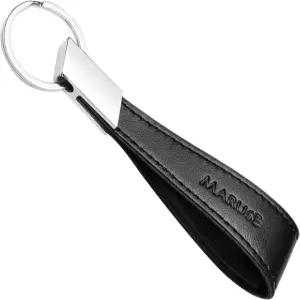 마루세 이탈리아 남성용 가죽 열쇠고리 플랫 프로파일 폴리싱 메탈 이탈리아에서 수제 제작
