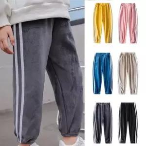 애기바지 벨벳 벨로아 두줄 가을겨울용 아동츄리닝 205009