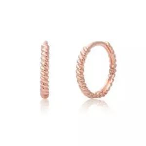 14K귀걸이 Gold 원터치 로즈골드 꼬임 링 귀걸이 14K