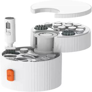 휴대폰 헤드폰 컴퓨터 모니터 카메라 렌즈 화이트용 Ryaacphi 다기능 전자 청소 키트 충전 포트 클리너