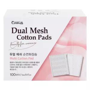 듀얼 메쉬 순면 화장솜 100매입