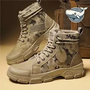 사막화 남성 방한 털 워커 군용 에코 슈즈 겨울 신발
