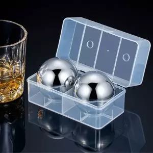 [골드스마일]녹지 않은 얼음 원형 스텐 아이스큐브 2p세트