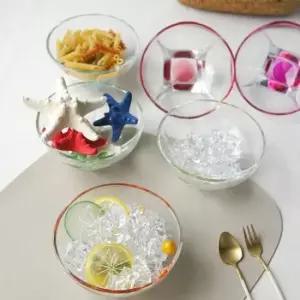 빙수용기 레인보우 크리스탈 빙수볼 아이스크림 화채볼 6P 세트