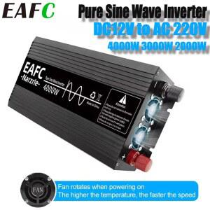 EAFC 인버터, DC12V 에서 AC 220V 자동 컨버터 전력 인버터, 4000W, 3000W, 2000W 전압 변환기, 자동차 태양광 발전