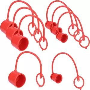 1/2인치 평면 유압 퀵 커넥트 커플러용 먼지 캡 플러그 스키드 스티어 밥캣 커플링용 남성 및 여성 고무