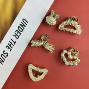 미니 큐빅 집게핀 여자 헤어 옆머리 집게 삔 5p