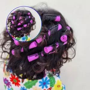 쌍문상회 셀프펌 헤어롤 롤러 고무밴드 파마롯드 10개 세트