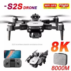 DJI S2S 미니 드론 4k 8K HD 카메라 장애물 회피 항공 사진 브러시리스 모터 Foldable Rc Quadcopter Kid T