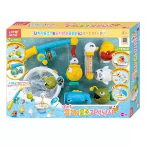 조이앤그로우 아기목욕장난감 3in1 뜰채 물총 자석 낚시놀이