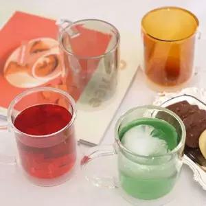 [골드스마일]내열유리 더블 손잡이 머그컵 4종 (택1) 카페 유리컵