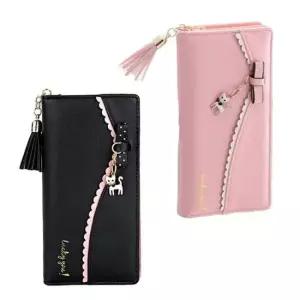 학생지갑 초등장지갑 심플 여학생 인조PU 러블리 고양이 장지갑