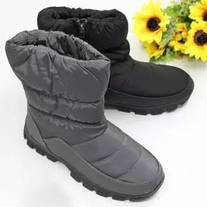 남자털신발 겨울 남성 따뜻한 패딩 부츠 방한화 인조퍼 생활방수