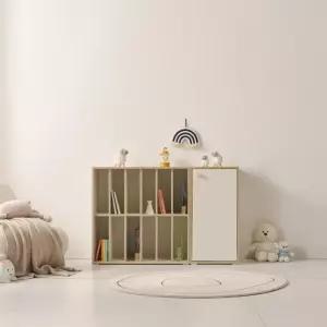 가구산책 2단 책장 도어 수납장 세트 1200 H7252(착불)