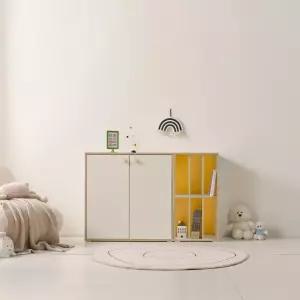 가구산책 도어 수납장 2단 책장 세트 1200 H7265(착불)