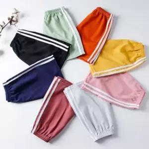 아기시원한바지 츄리닝 쿨 아동 두줄단색 밴딩반바지 204718