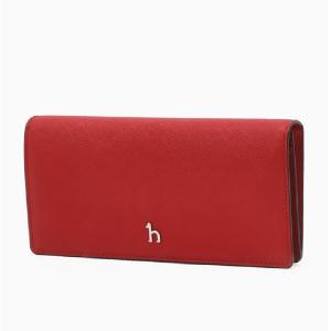 [AK플라자] [헤지스] 레드 단색 소가죽 장지갑/ HIWA6E163R2