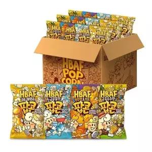 HBAF 팝콘 허니버터 + 소금우유 + 카라멜 엔 치즈 + 군옥수수 팝콘 세트 1,280g