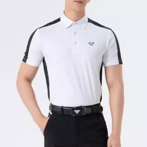 남성골프웨어 남성 메쉬 골프복 반팔티 화이트 여름 운동 티셔츠 1P