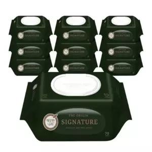 깨끗한나라 베이비케어 디 오리진 물티슈 시그니처 캡 70매 10팩