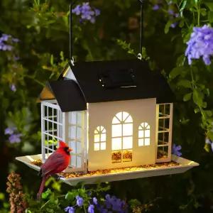 야외용 솔라 버드 스위트 피더 하우스 메탈 대용량 케이지가 있는 카디널 와일드 대형 정원 장식 엄마