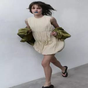 자라 ZARA 벌룬 셔링 원피스 - 크림 인기상품 선물추천