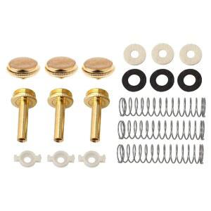 투오렌 트럼펫 밸브 시스템 교체 부품에는 버튼 세트 골드가 액세서리 와셔 펠트 가이드 핑거 악기 캡 포함됩니다 스프링 18pcs