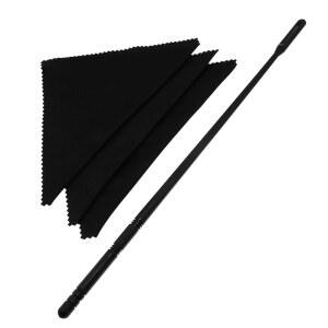 3개의 면봉과 천이 포함된 DGBRSM 플루트 로드 키트, 블랙 클리닝