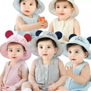 믹키 스트라이프 롬퍼 2종세트203553