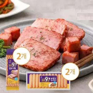 목우촌 주부9단 살코기햄 1kg 2개+프랑크소시지 500g 2개