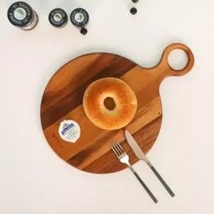 ( )아카시아 플레이팅 도마 원형 9527 브레드 디저트 나무 플레이팅 홈파티 캠핑 주방 인테리어