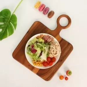 ( )아카시아 손잡이 도마 직사각 2504 브레드 디저트 나무 플레이팅 홈파티 캠핑 주방 인테리어