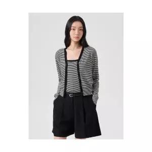 매장정품 8SECONDS 에잇세컨즈 스트라이프 카디건 블랙 32485ALY35 1214371
