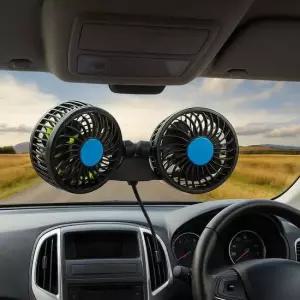 차량용 선풍기 흡착식 트윈팬 카선풍기 각도조절