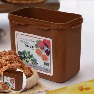 밀폐용기 이젠 진공항아리 3.4리터 사각 황토