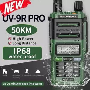 바오펑 UV-9R 프로 IP68 방수 무전기 듀얼 밴드 VHF UHF 장거리 플러스 휴대용 햄 양방향 (사냥용)
