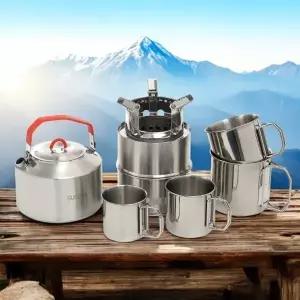 ( )캠핑 낚시 주전자 스토브 세트1.5L 4종 컵 포함
