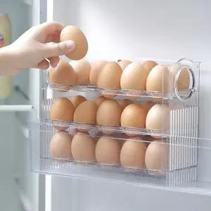 계란트레이 오토폴딩 달걀 보관함 계란용기 통 정리함