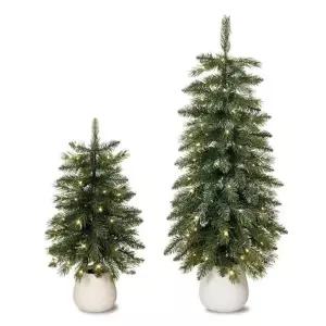 LED 글리터 트리 장식 2개 세트