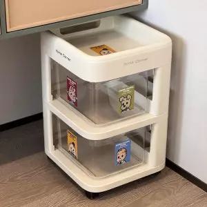 이동식 수납장 바퀴 달린 트롤리 틈새 수납 서랍형 더블