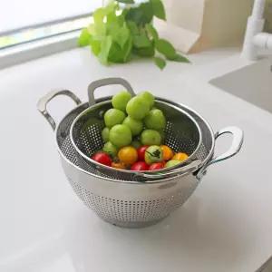 스테인레스 채반 샐러드 서빙 플래터 콜랜더 디너용 머그