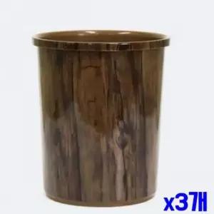 뚜껑 없는 오픈형 원목 휴지통 10L X3개 업소휴지통