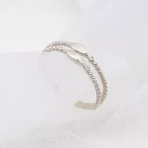 실버링 92.5 실버 트윈 물고기 더블 링 프리사이즈 은 반지