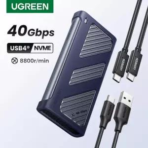 UGREEN 40Gbps M.2 NVMe 케이스 냉각 팬 포함 방수 SSD 맥북용 썬더볼트 3/4/3.2/3.1용