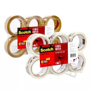 스카치 포장용 테이프 3615 R-6(48mm50m)넓은 택배 테잎 쇼핑몰 업소용 사무실 용이프 강력 다용도